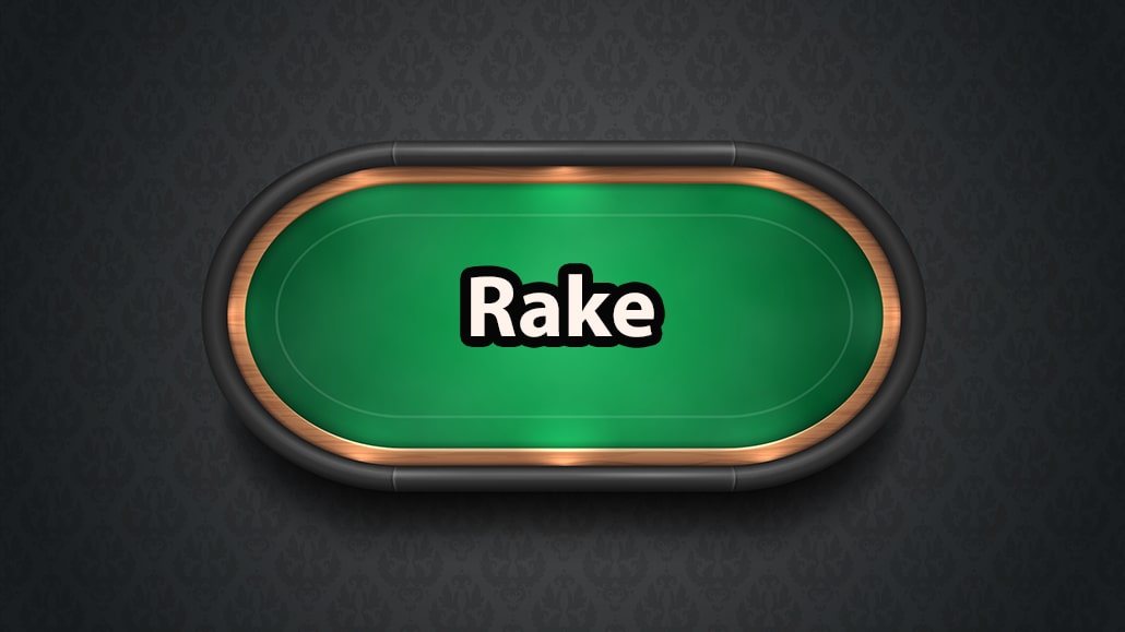 taking a rake in poker logo with word Rake